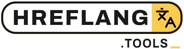 Search bar shaped HREFLANG.TOOLS logo with a languages icon